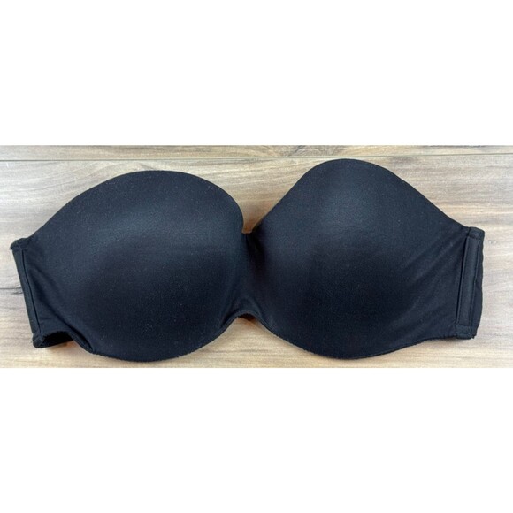Victoria's Secret Black 34D Body By Victoria Light Lined Strapless Bra No Straps - Picture 1 of 5